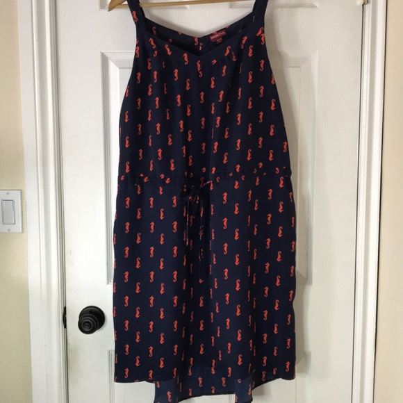 seahorse print dress with POCKETS!!!! 2X